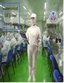 新食品工場の制服の半袖スーツ食品加工工場のワークショップ長袖のオーバーオール通気性のある撥水撥油剤